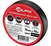 Лента изоляционная Sila SILFIX ПВХ, 15 мм, 10 м, цвет черный, 1 шт. SILFIX_1510black