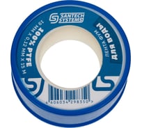 Лента ФУМ SantechSystems PTFE, катушка 19х0,12 мм, 15 м, вода 108-1454