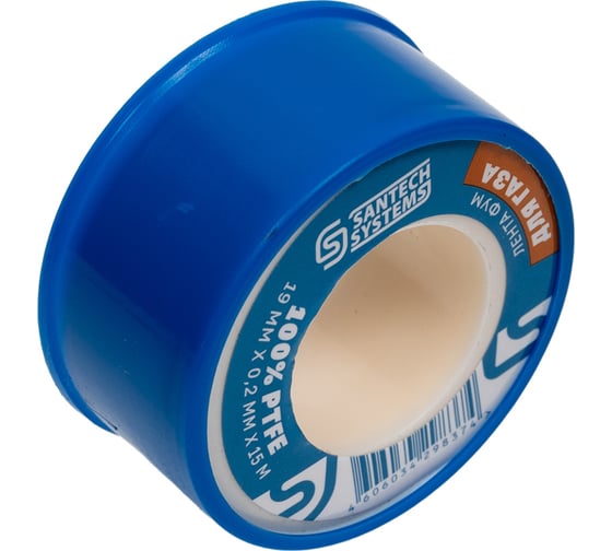 Лента ФУМ SantechSystems PTFE, катушка 19х0,2 мм, 15 м, газ 108-1456