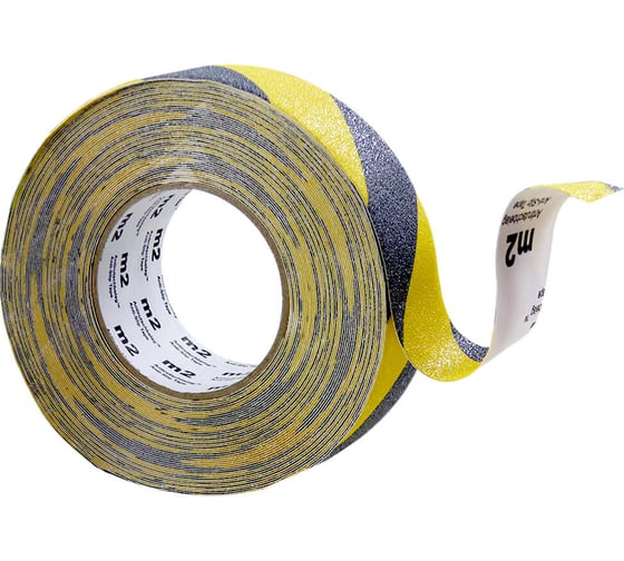 Противоскользящая лента Mehlhose GmbH цвет желто-черный, 25 мм х 18,3 м M1WR025183