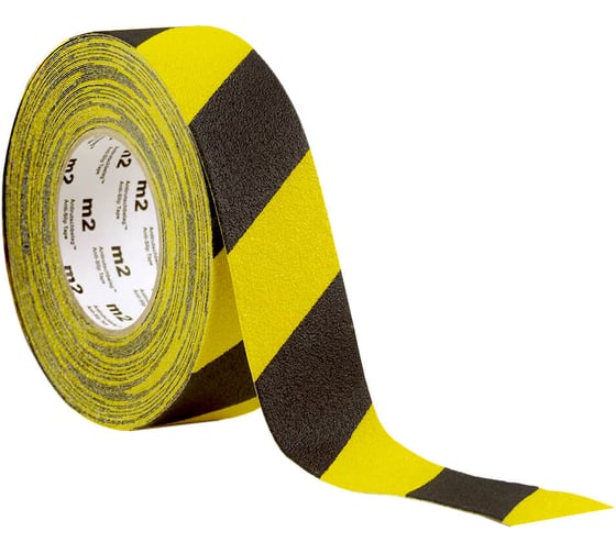 Противоскользящая лента Mehlhose GmbH цвет желто-черный, 50 мм х 18,3 м M2WR050183