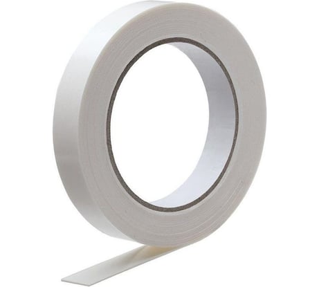 Двусторонняя клейкая лента на вспененной основе БИКОМ белая, 9 мм х 25 м, толщина 1 мм 345743