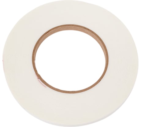 Двусторонняя клейкая лента на вспененной основе БИКОМ белая, 9 мм х 10 м, толщина 1 мм 345740