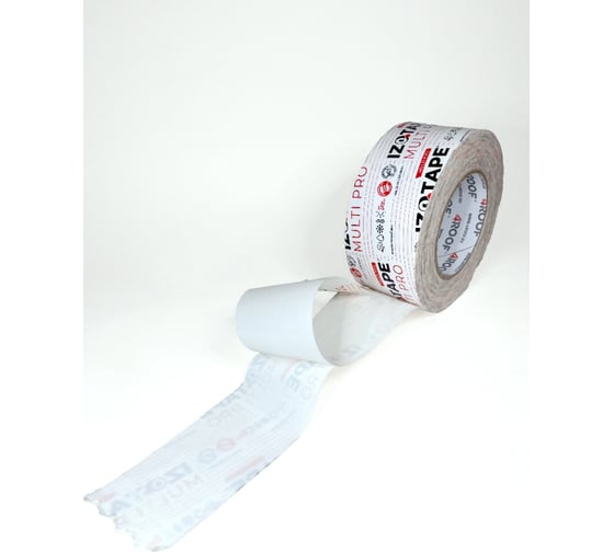 Мультифункциональная лента 4Roof IZOTAPE MULTI PRO односторонняя клейкая лента для наружных и внутренних работ, 60 мм х 25 м, белая, 10 шт/уп 118700
