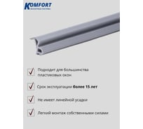 Уплотнитель KOMFORT москитные системы для окон и дверей ПВХ REHAU RAUTUBE серый ТЭП 12 м УПЛС4011