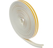 Резиновый уплотнитель TUNDRA krep профиль Р, размер 5.5х9 мм, белый, в упаковке 10 м 3794732