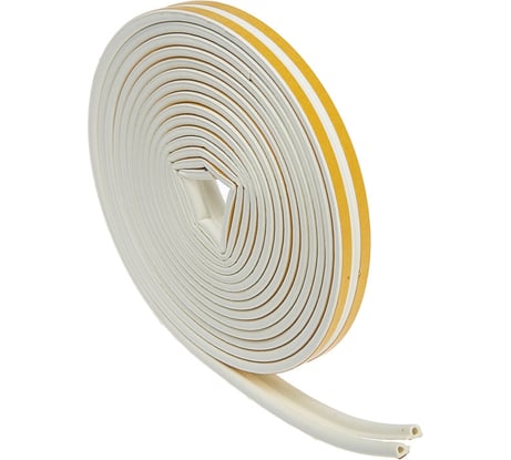 Резиновый уплотнитель TUNDRA krep профиль Р, размер 5.5х9 мм, белый, в упаковке 10 м 3794732