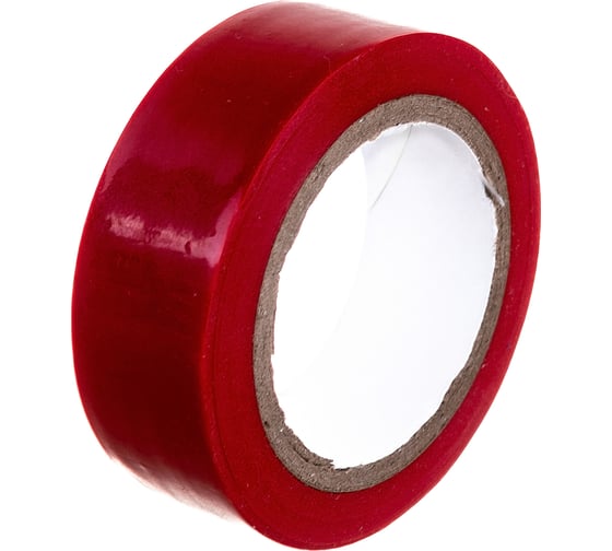Изоляционная ПВХ лента DolleX PVC, красная, 19 мм х 9,10 м, уп. 10 шт. ET10-RED