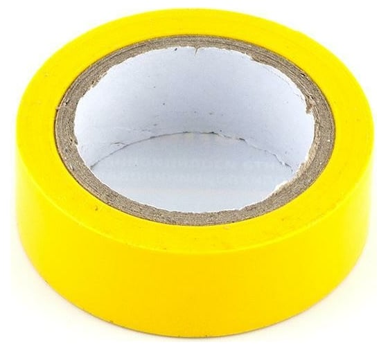 Изоляционная ПВХ лента DolleX PVC, желтая, 19 мм х 9,10 м, 10 шт. ET10-YLW