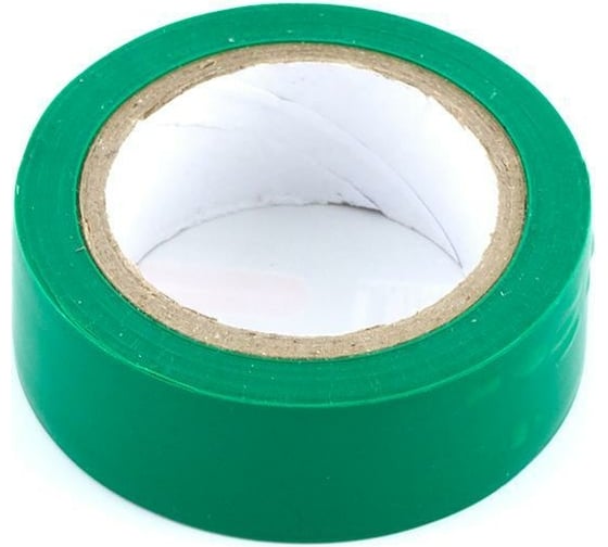 Изоляционная ПВХ лента DolleX PVC, зеленая, 19 мм х 9,10 м, 10 шт. ET10-GRN