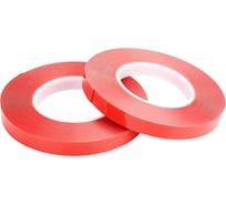 Лента двусторонняя тонкая LLP International Group 2шт., 5мм и10мм 50м, прозрачная для тачскринов / скотч двусторонний PT510