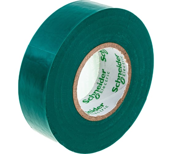 Изолента Systeme Electric ПВХ 19мм х 20м толщина 0,13 мм ЗЕЛЁНАЯ 2420106