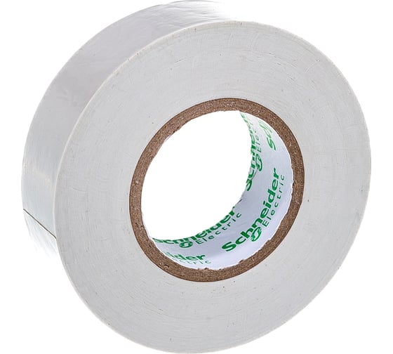 Изолента Systeme Electric ПВХ 19мм х 20м толщина 0,13 мм БЕЛАЯ 2420104