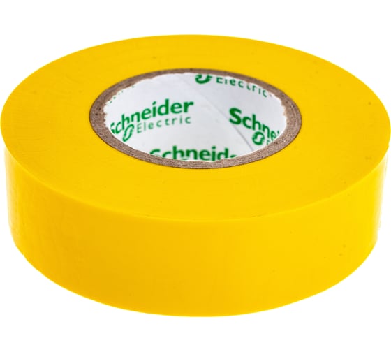 Изолента Systeme Electric 19мм х 20м толщина 0,13 мм ЖЁЛТАЯ 2420101