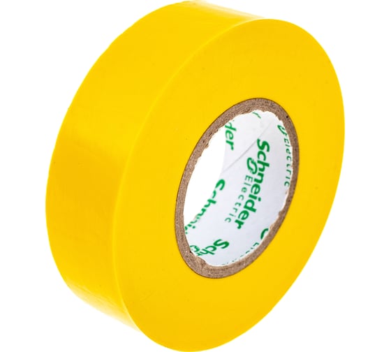 Изолента Systeme Electric 19мм х 20м толщина 0,13 мм ЖЁЛТАЯ 2420101