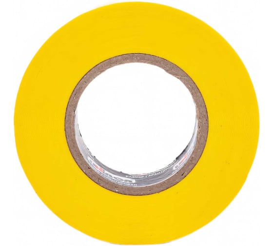 Изолента ПВХ UNIBOB 19 мм х 20 м, желтая, 150 мкм 211752