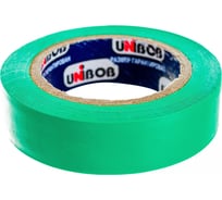 Изолента ПВХ UNIBOB 15 мм х 10 м, зеленая, 130 мкм 211769 17372634