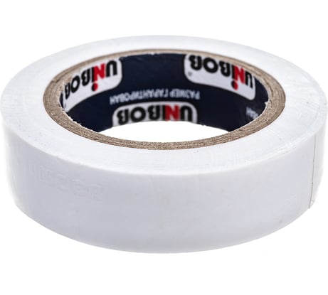 Изолента ПВХ UNIBOB 15 мм х 10 м, белая, 130 мкм 211772