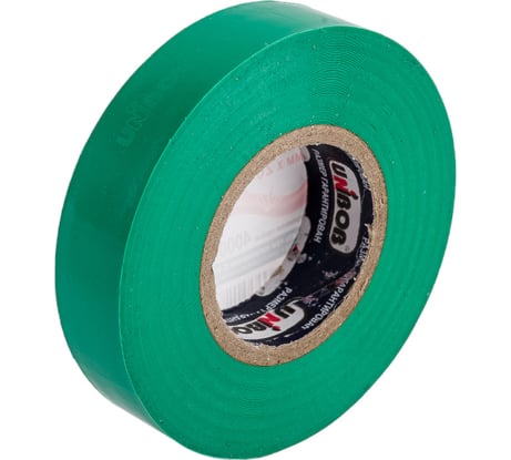 Изолента ПВХ UNIBOB 15 мм х 20 м, зеленая 211762