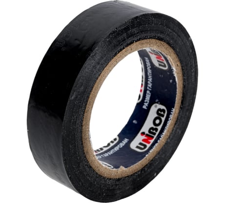 Изолента ПВХ UNIBOB 15 мм х 10 м, черная, 130 мкм 211767