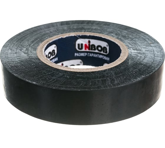 Изолента ПВХ UNIBOB 15 мм х 20 м, черная, 130 мкм 211765