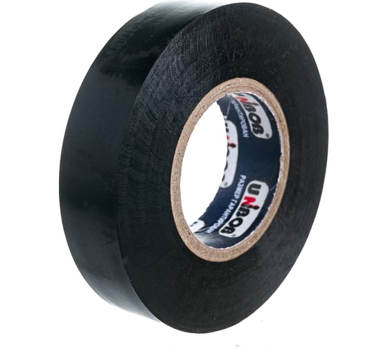 Изолента ПВХ UNIBOB 15 мм х 20 м, черная, 130 мкм 211765