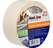 Клейкая лента NewLine малярная 48 мм х 36 м 01027