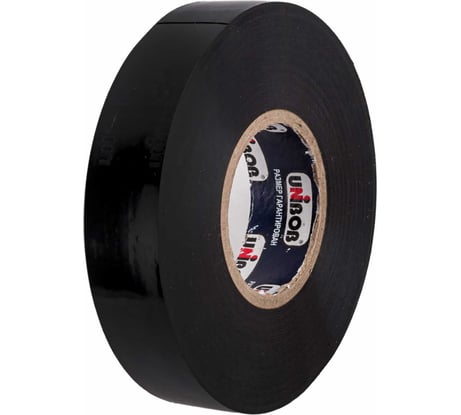 Изолента ПВХ UNIBOB 19 мм х 25 м, черная, 200 мкм 211753