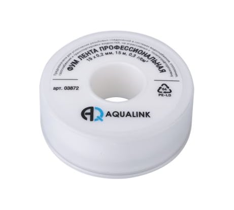 Профессиональная ФУМ лента AQUALINK 19х0,2 мм, 15 м 03872