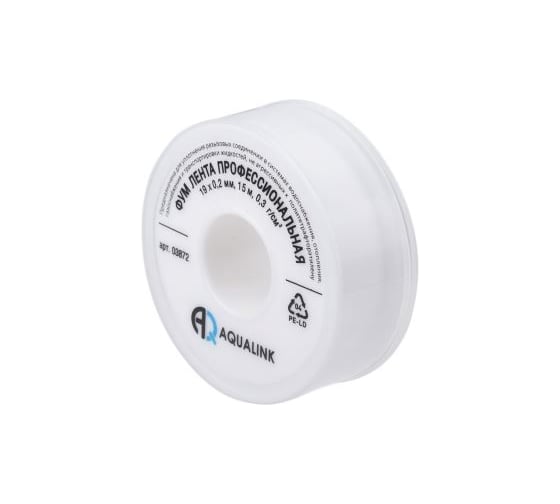 Профессиональная ФУМ лента AQUALINK 19х0,2 мм, 15 м 03872