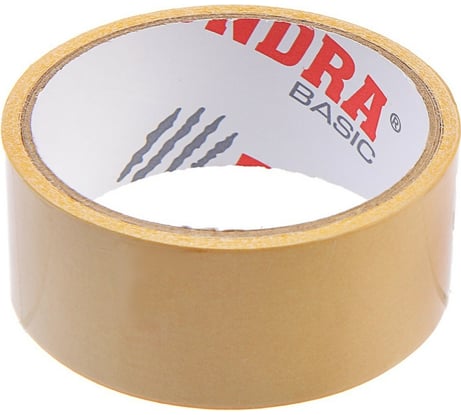 Двусторонняя лента TUNDRA 36 мм х 5 м, полипропиленовая, клейкая, белая основа 4648649