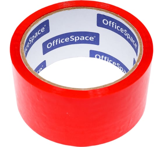 Упаковочная клейкая лента Office Space 48 мм х 40 м, 45 мкм, красная ШК КЛ_6288