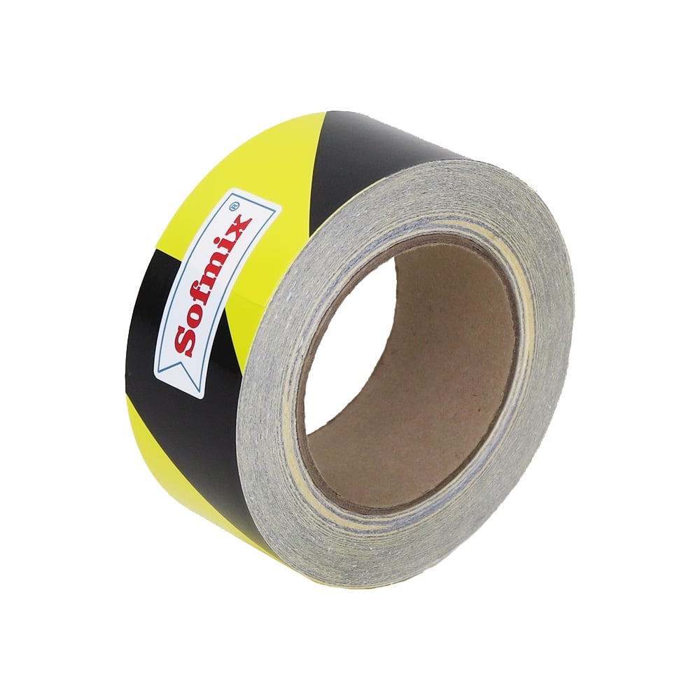 Разметочная лента SOFMIX желто-черная, 50 м х 50 мм PPL.TAPE.50.50.YL ...
