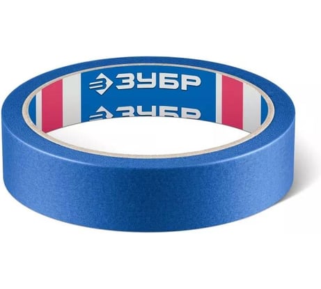 Малярная лента ЗУБР Профессионал №100 24 мм х 25 м для гладких и слегка шероховатых поверхностей 12141-24