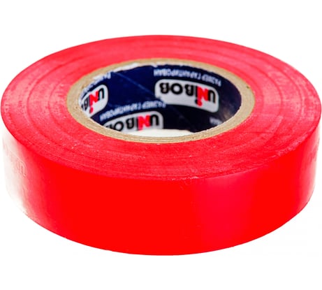 Изолента ПВХ UNIBOB 19 мм х 20 м, красная, 150 мкм 211757