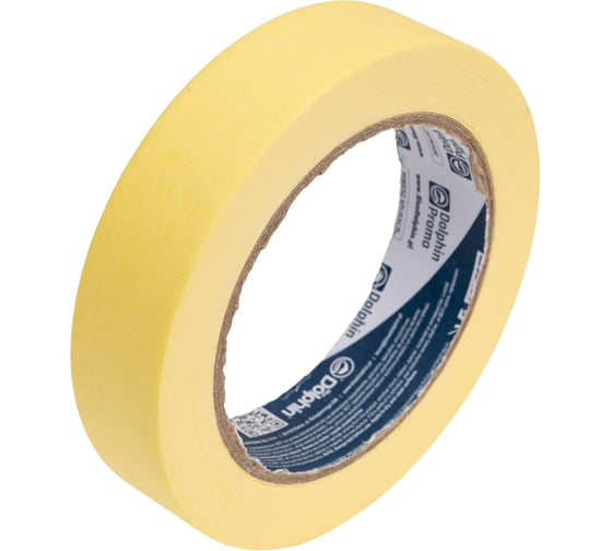 Многофункциональная малярная лента Blue Dolphin  Masking Tape желтая, 25мм х 50м 01-7-12 ST627