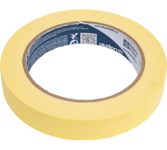 Малярная лента Blue Dolphin Masking Tape сильная адгезия, ровный край, 19мм х 50м 01-7-11 ST627