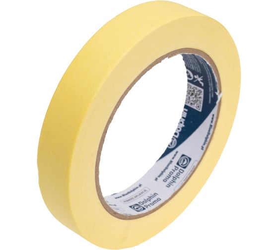 Малярная лента Blue Dolphin Masking Tape сильная адгезия, ровный край, 19мм х 50м 01-7-11 ST627