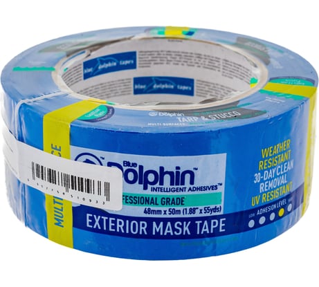 Малярная лента Blue Dolphin Exterior Tape Blue 48 мм, 50 м 02-3-01-EN BDN