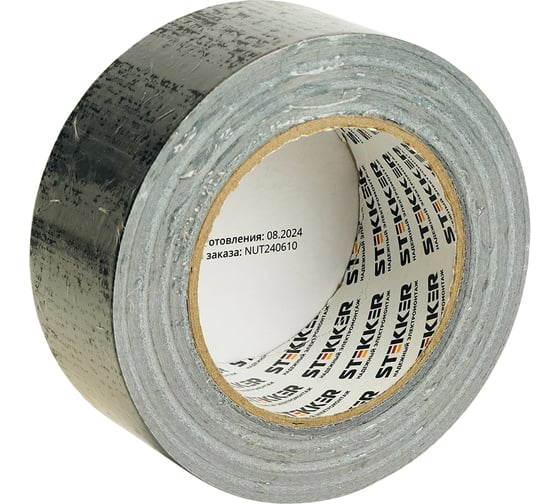 Армированная клейкая лента STEKKER INTP4-02148-40 0,21х48 мм, 40м, на тканевой основе, черный, 50083