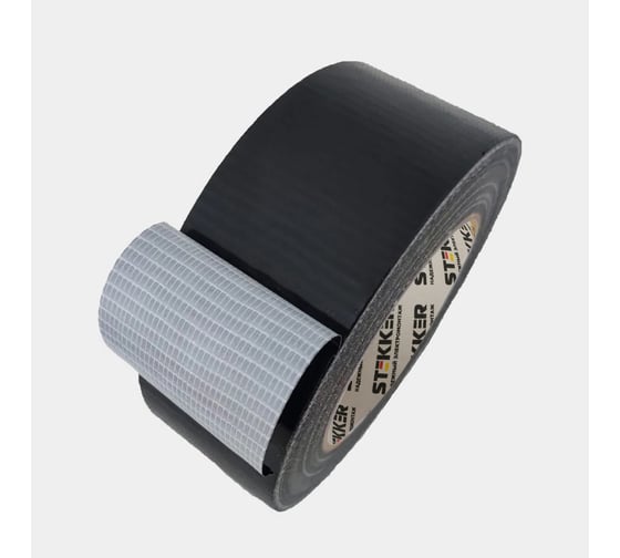 Армированная клейкая лента STEKKER INTP4-01748-40 0,17х48 мм, 40м, на тканевой основе, черный, 50082