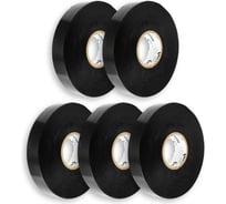 Изолента OXION высоковольтная, самослипающаяся, самоспекающаяся, 19 ммх9 м, черная, 5 шт. в упаковке, арт. OX-RTHVSF9M-5PCS