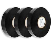 Изолента OXION высоковольтная, самослипающаяся, самоспекающаяся, 19ммх9м, черная, 3 шт. в упаковке, арт. OX-RTHVSF9M-3PCS