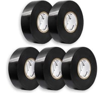 Изолента OXION высоковольтная, самослипающаяся, самоспекающаяся, 25ммх5м, черная, 5 шт. в упаковке, арт. OX-RTHVSF5M-5PCS