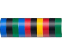 Изоляционная лента STEKKER 0,13x19 мм, 100 м, комплект 10 штук, мультиколор INTP01319-100 39290