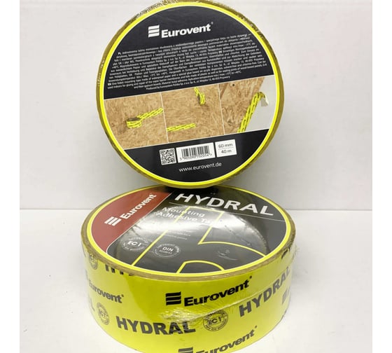 Односторонняя монтажная лента Eurovent 60мм_40м HYDRAL