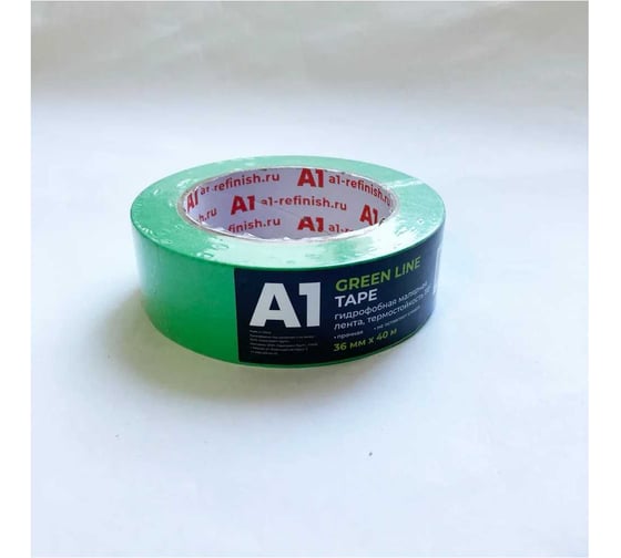 Гидрофобная малярная лента A1 GREEN LINE tape 36 мм x 40м 100GT-3640 1