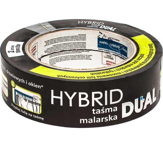 Двухсторонняя малярная лента Blue Dolphin Hybrid Dual, 19мм х 25м х 2шт. MHD27856