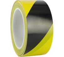 Лента односторонняя ПВХ для разметки Vintanet 911 черно-желтая, 190 мкм, 50мм х 33м 911YBL 50MMХ33M