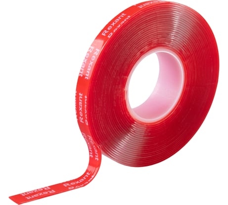 Двухсторонняя клейкая лента REXANT прозрачная, на VHB акриловой основе, 10 мм х 5 м (3M VHB 4910F) 09-6057